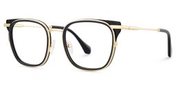 Cameron Square Black Gold Glasses3