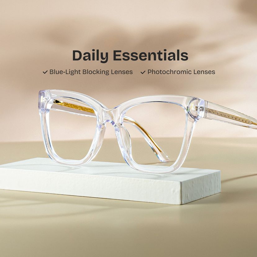Rory Square Clear Glasses