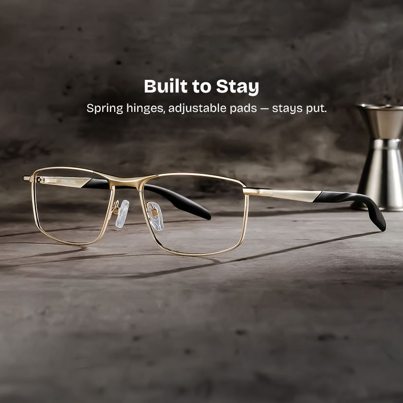 Scout Gold Rectangle Glasses