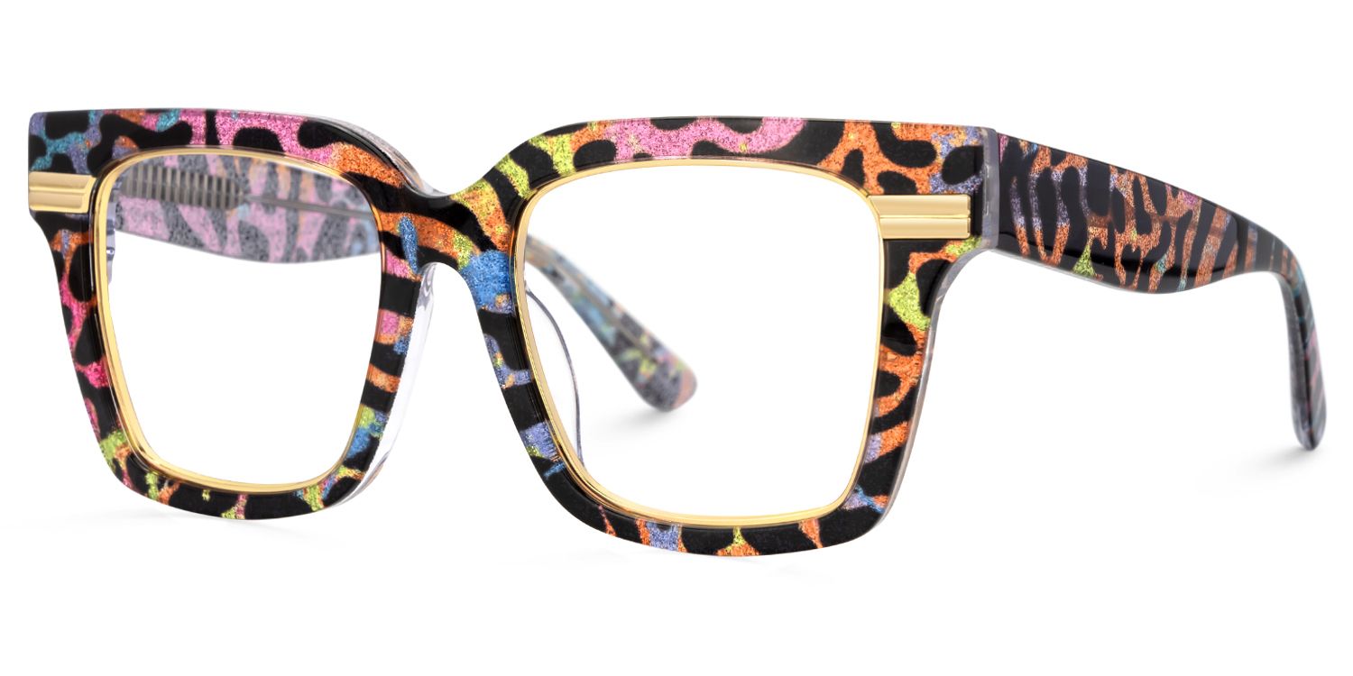 Taylor Square Havana Leopard Print Glasses for Females1