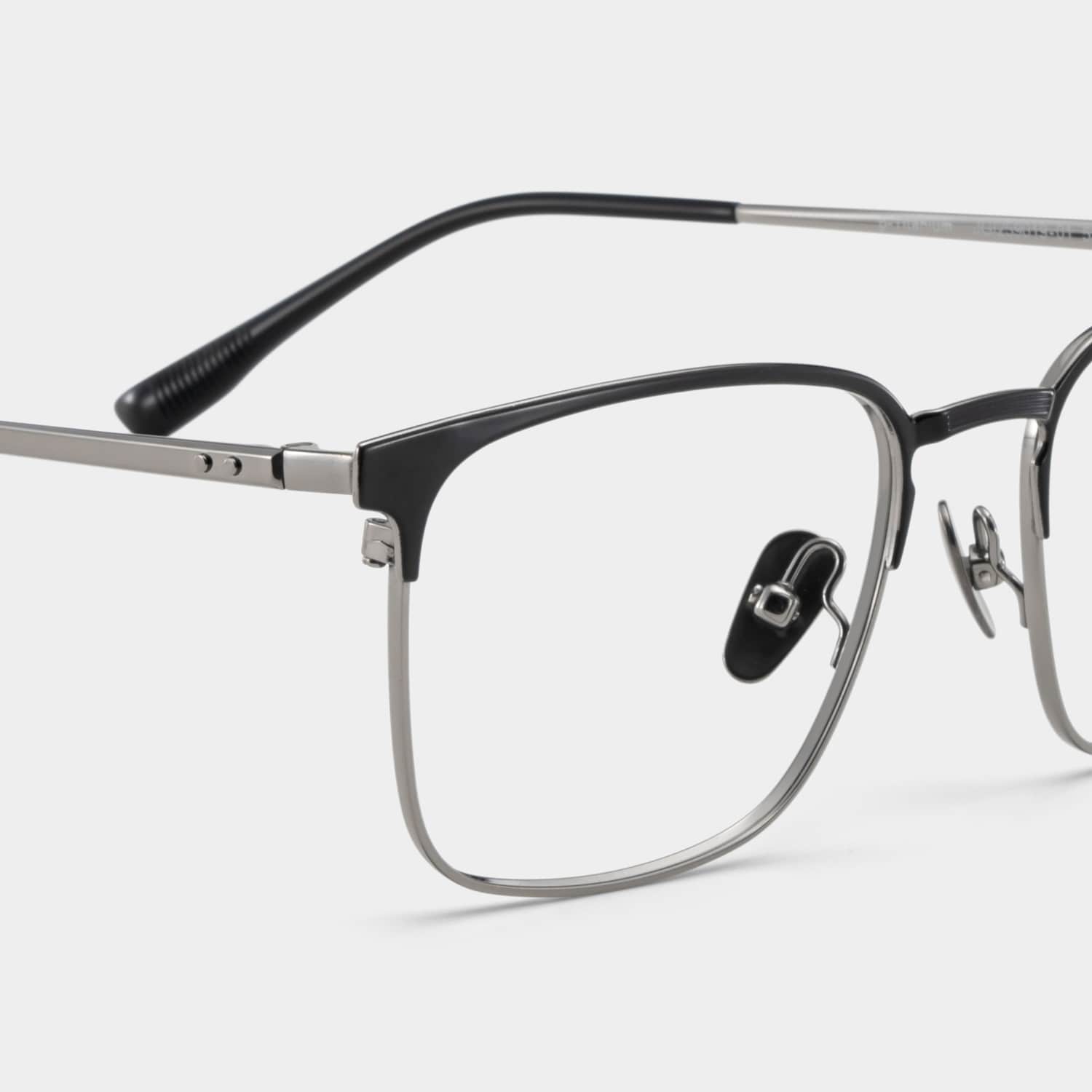 Browline Black Eyeglasses- Cole Titanium Frame Glasses