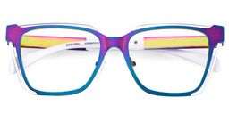 Diorney Rectangle Iridescent Glasses2