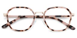 Mitchell Geometric Pink Tortoise Glasses2