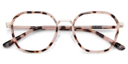 Mitchell Geometric Pink Tortoise Glasses2