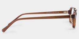 Danielle Brown Rectangle Glasses4