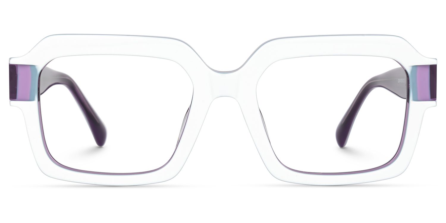 Suarez Square White Glasses Men | Zeelool0