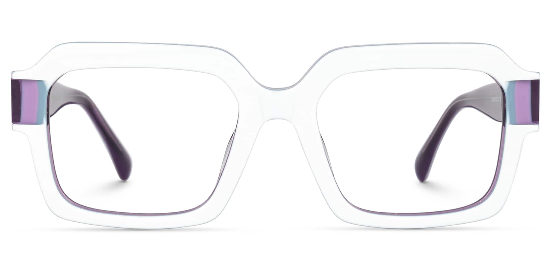 Suarez Square White Glasses Men | Zeelool0