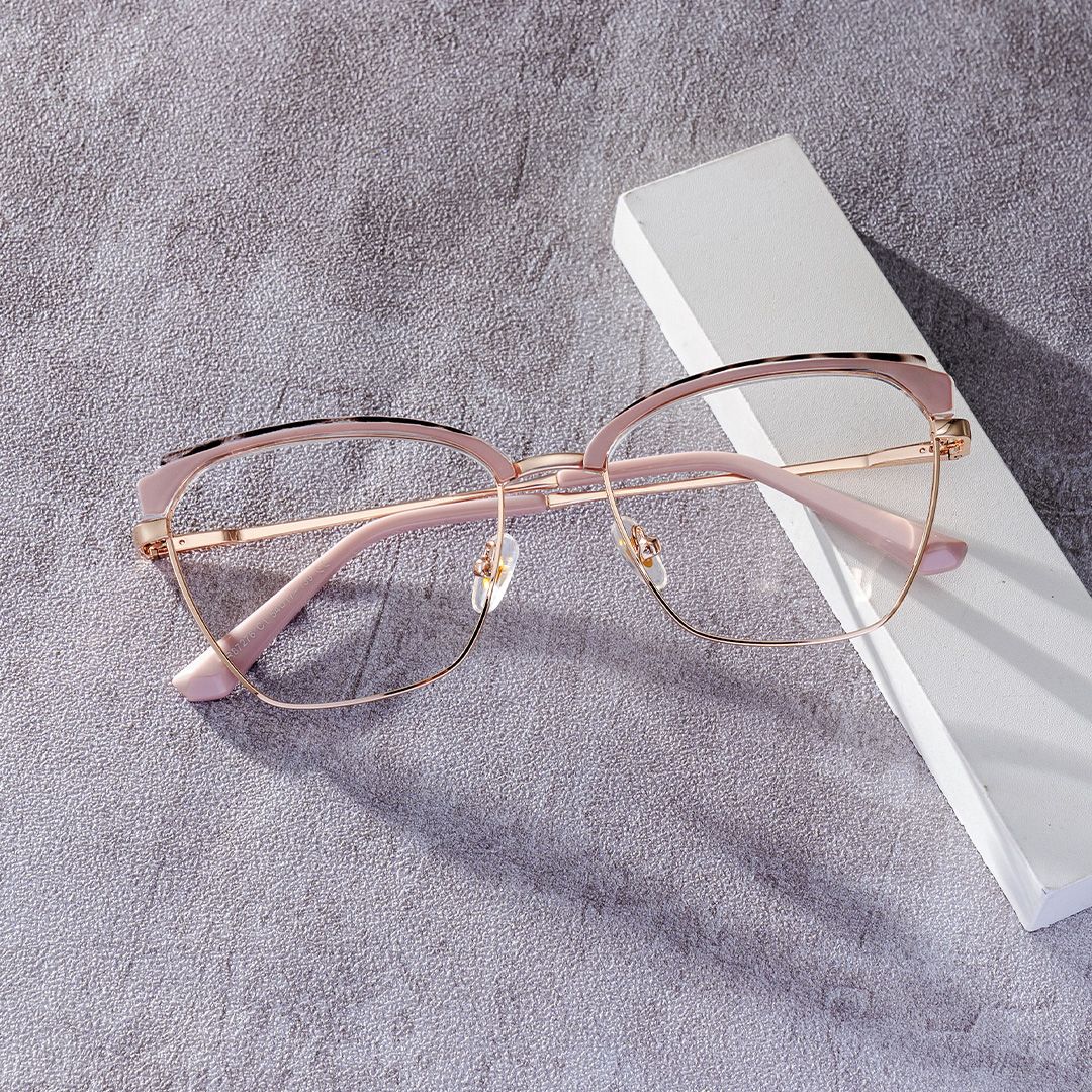 Phoebe Browline Khaki Frame Eyeglasses for Woman| ZEELOOL0