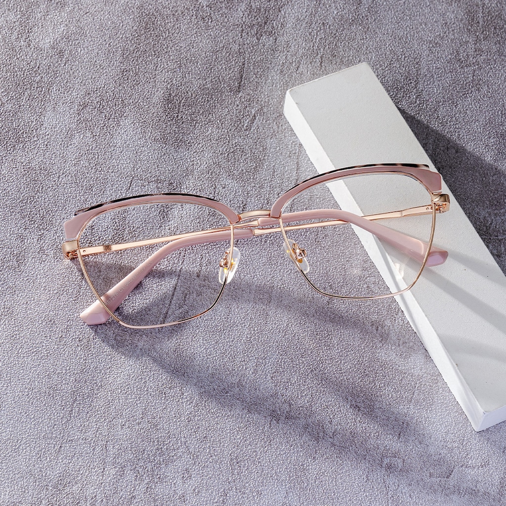 Phoebe Browline Khaki Glasses