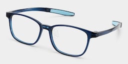 Alexis Rectangle Dark Blue Glasses2