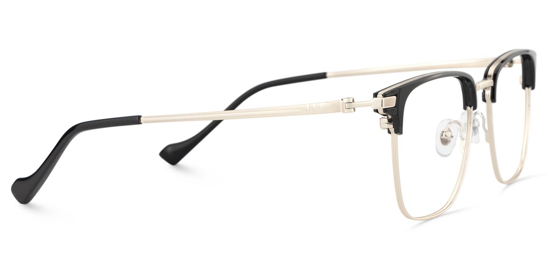 Owen Eyeglasses in Square Black Gold Frame | Zeelool4