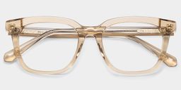 Angela Beige Rectangle Glasses3