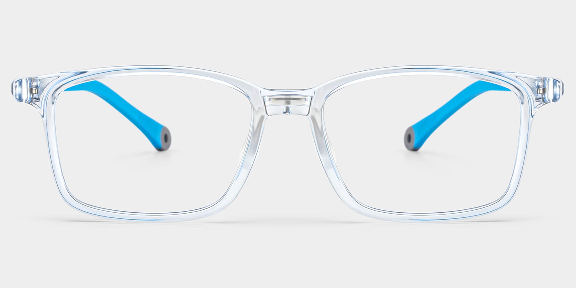 June Rectangle Crystal Blue Frame Eyeglasses for Pre-tweens0