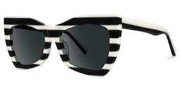 Bernita Geometric Black-White Glasses1