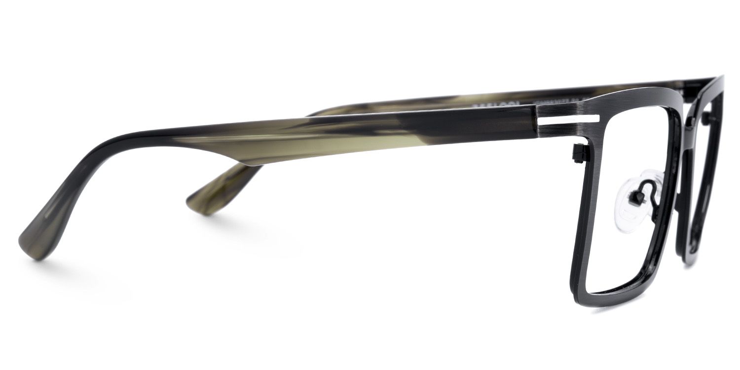 Sharma Rectangle Black Glasses Frames for Men4