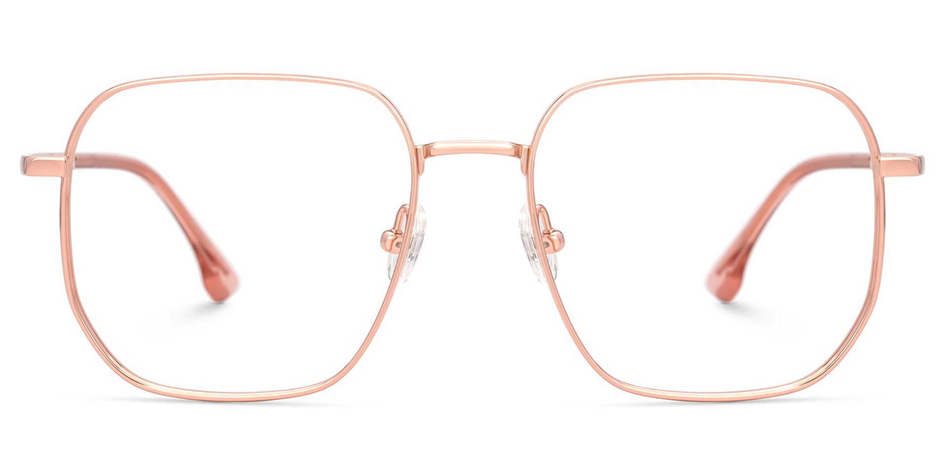 Kerbye Square Pink Eyeglasses with Titanium Material -Zeelool0