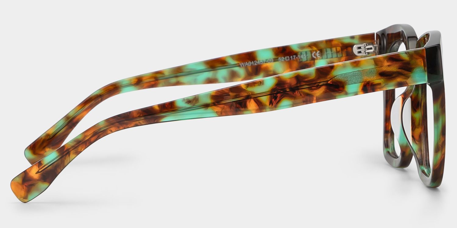 Xion Green-Tortoise Square Frames Glasses | Zeelool3