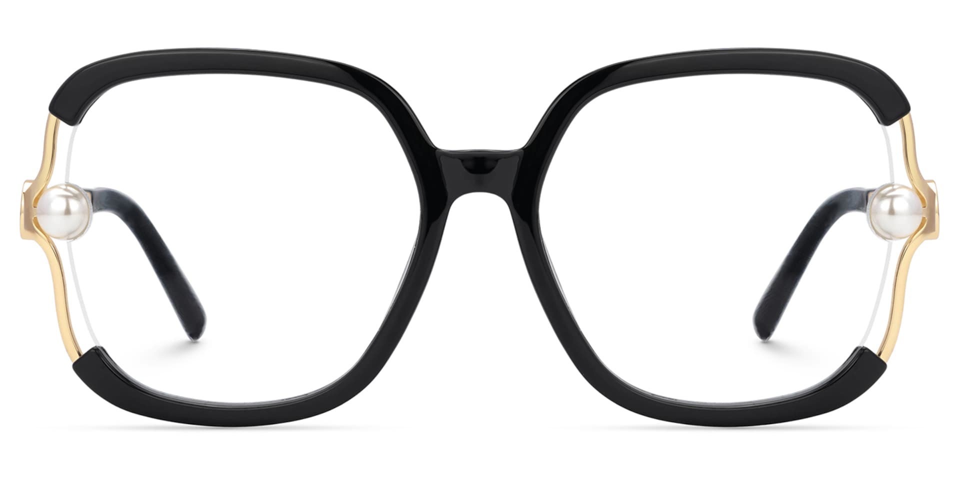 Jeania Black Aesthetic Glasses with Square Design0
