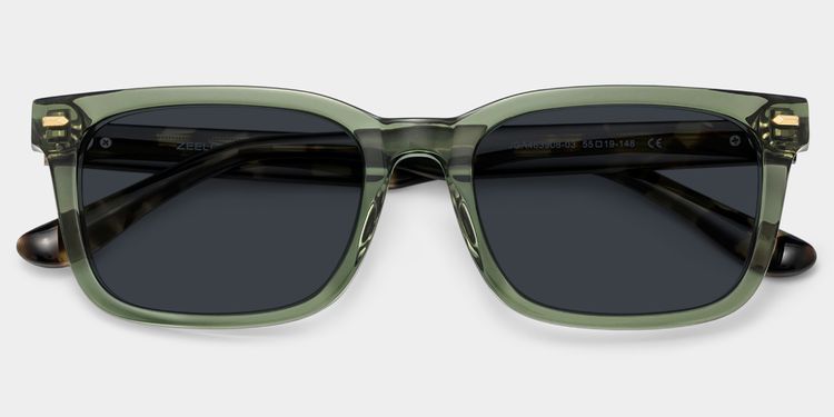 Patrick Rectangle Green Glasses