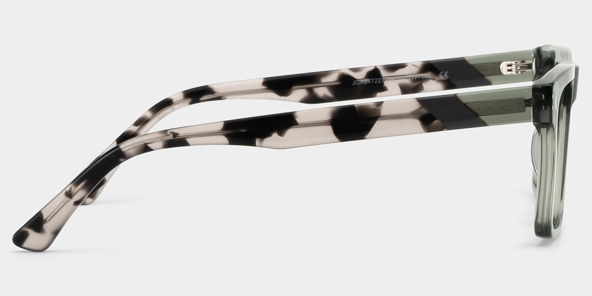 Rectangle Gray Green Eyeglasses- Henry Acetate Frame Glasses4