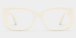 Hannah White Rectangle Glasses1
