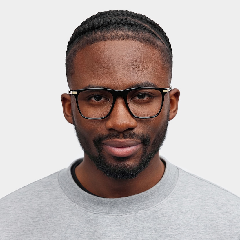 Stable Rectangle Black Glasses
