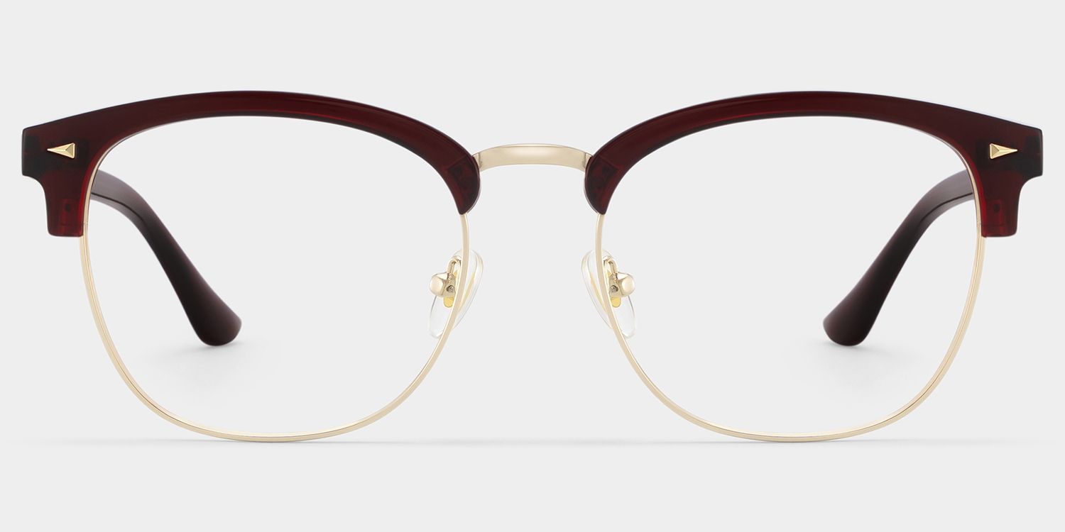 Lasha Browline Black Eyeglasses with Oval Frame | ZEELOOL