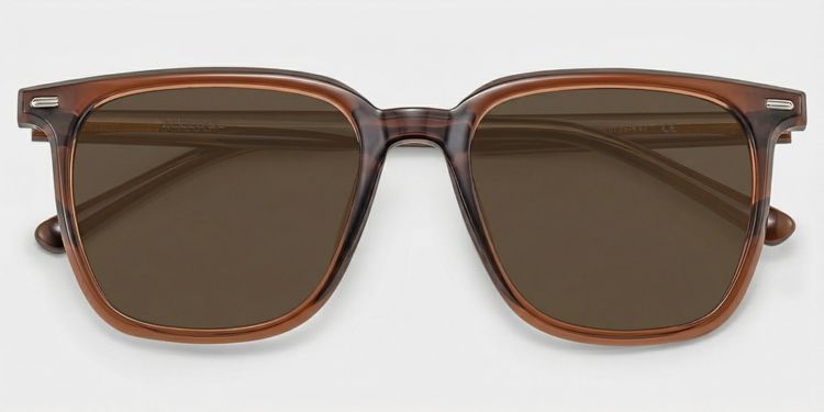 Eliza Dark Brown Square Sunglasses