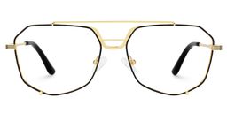 Beethoven Black-Gold Aviator Glasses0