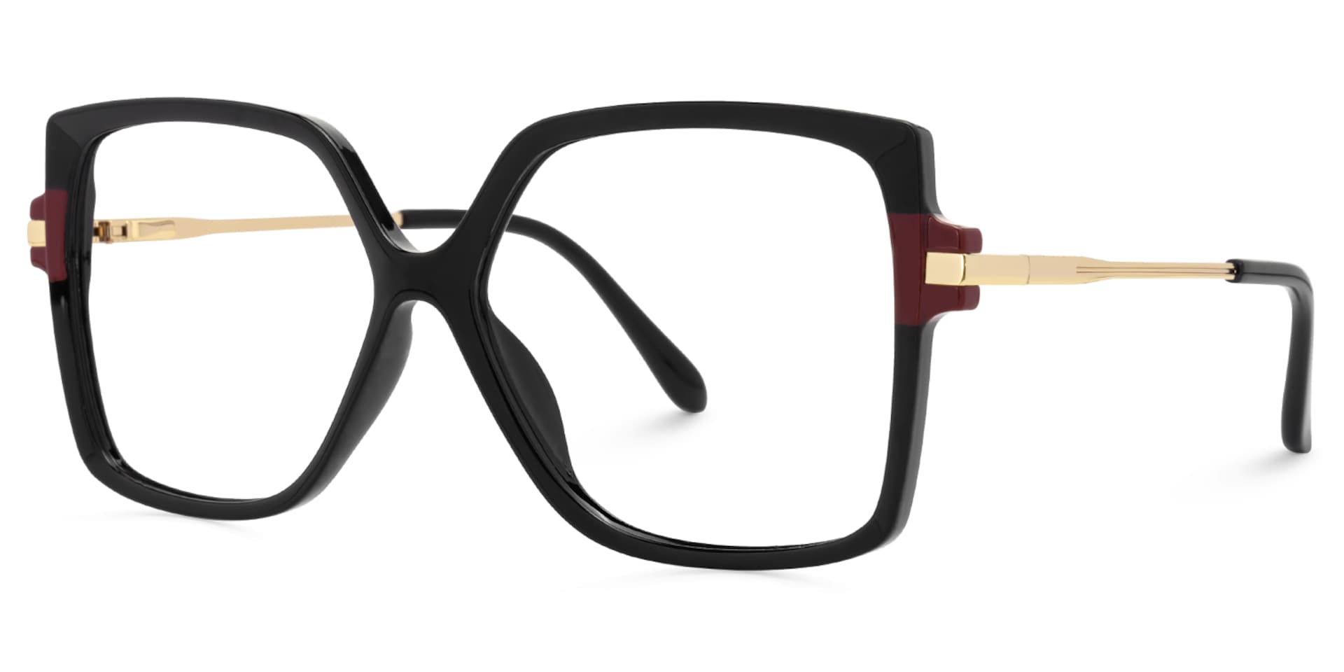 Square Dianne Black Glasses deals -Zeelool Glasses1