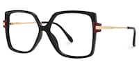 Dianne Square Black Glasses1