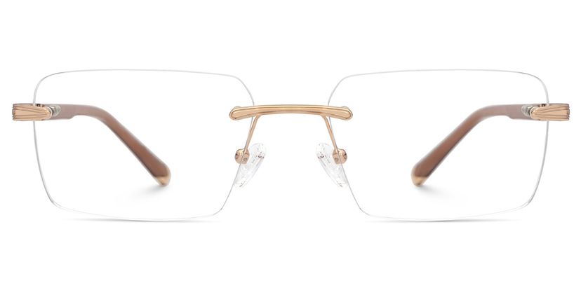 Savitrie Rectangle Brown Glasses