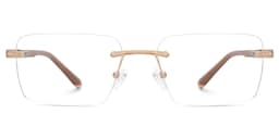 Savitrie Rectangle Brown Glasses0