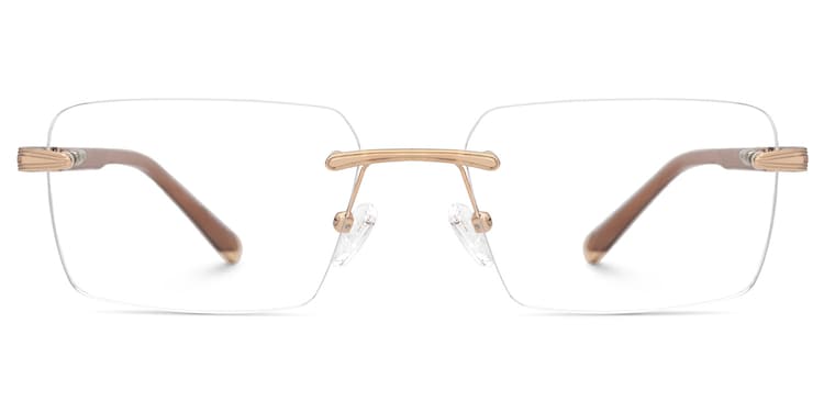 Savitrie Rectangle Brown Glasses