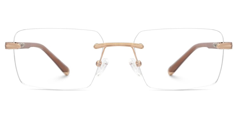 Savitrie Rectangle Brown Glasses