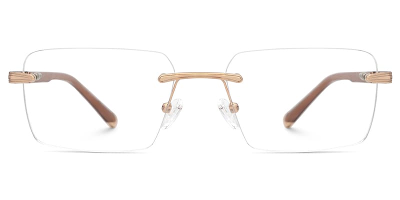 Savitrie Rectangle Brown Glasses