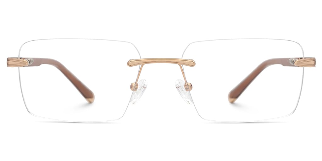 Savitrie Rectangle Brown Glasses