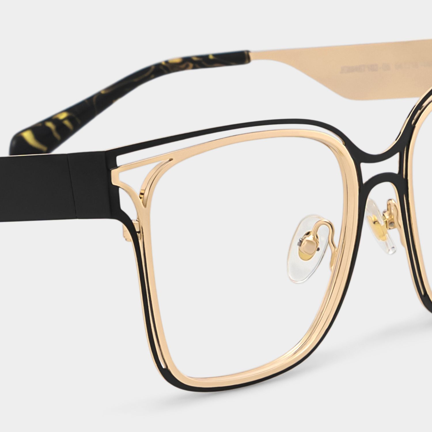 Women's Metal Glasses with Golden Tortoise Temples Online5
