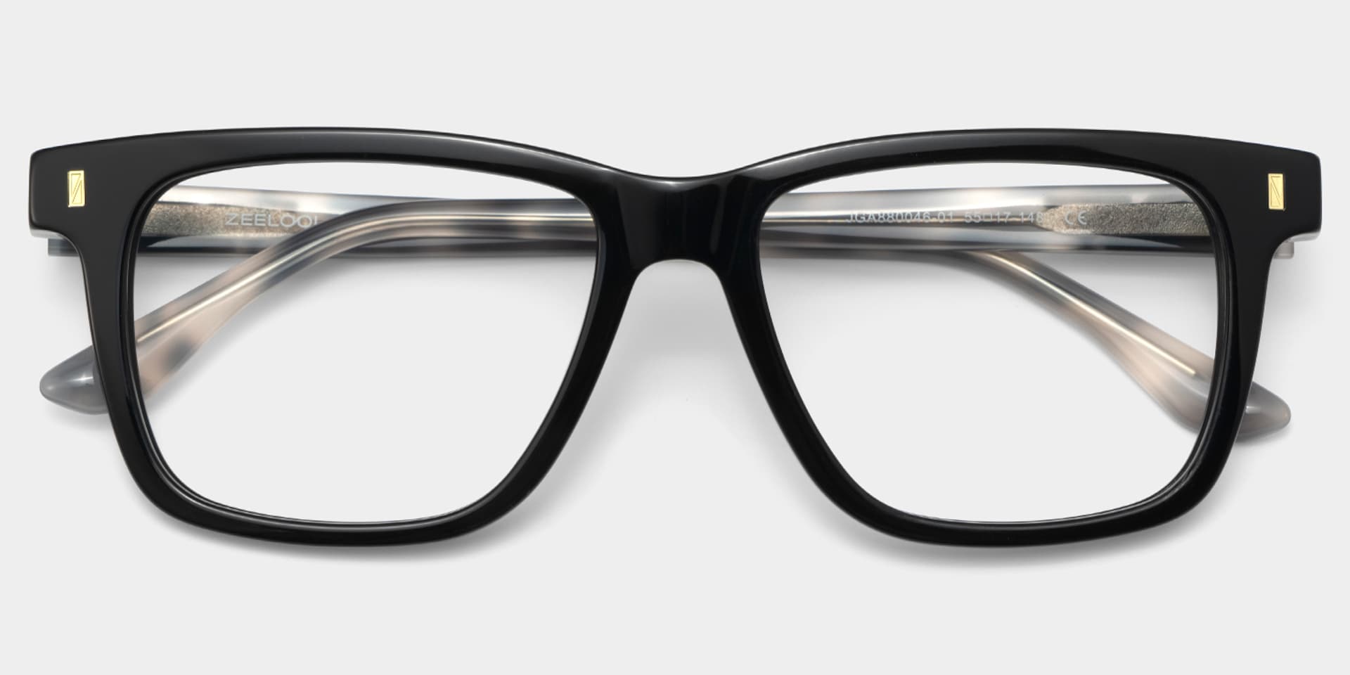 Rectangle Black Eyeglasses- Travis Acetate Frame Glasses2