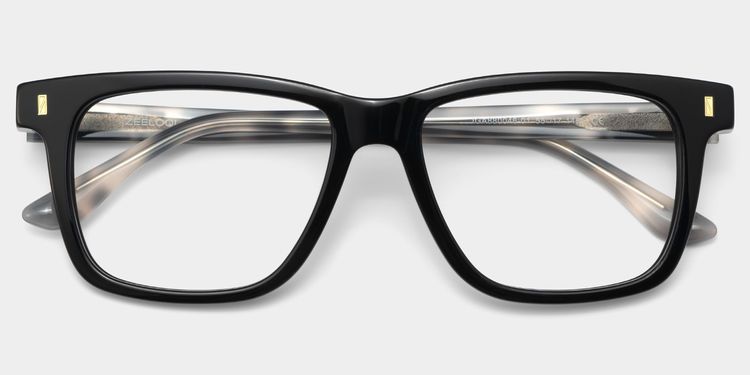 Travis Rectangle Black Glasses
