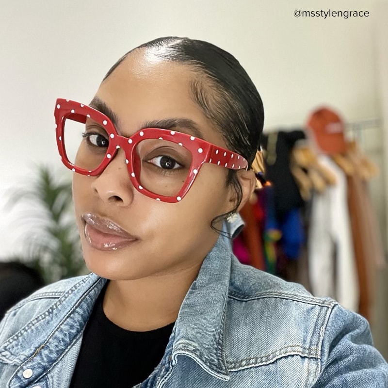 Malcolm Square Red-Dot Glasses5