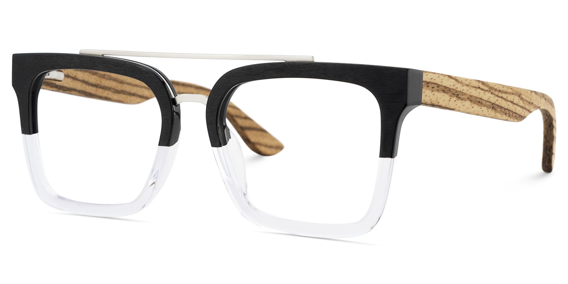 Men's Aviator Eyeglasses Frames With Black Crystal Color3