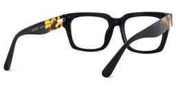 Fulford Rectangle Black Glasses5