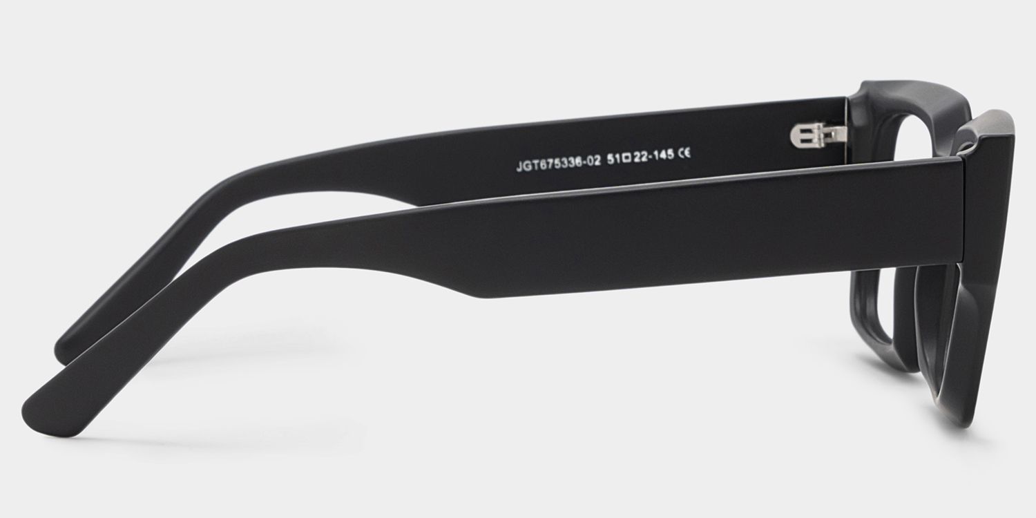Black TR90 Rectangle Eyeglasses- Garza