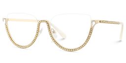 Sparkle Cateye Gold Glasses4
