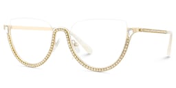 Sparkle Cateye Gold Glasses4