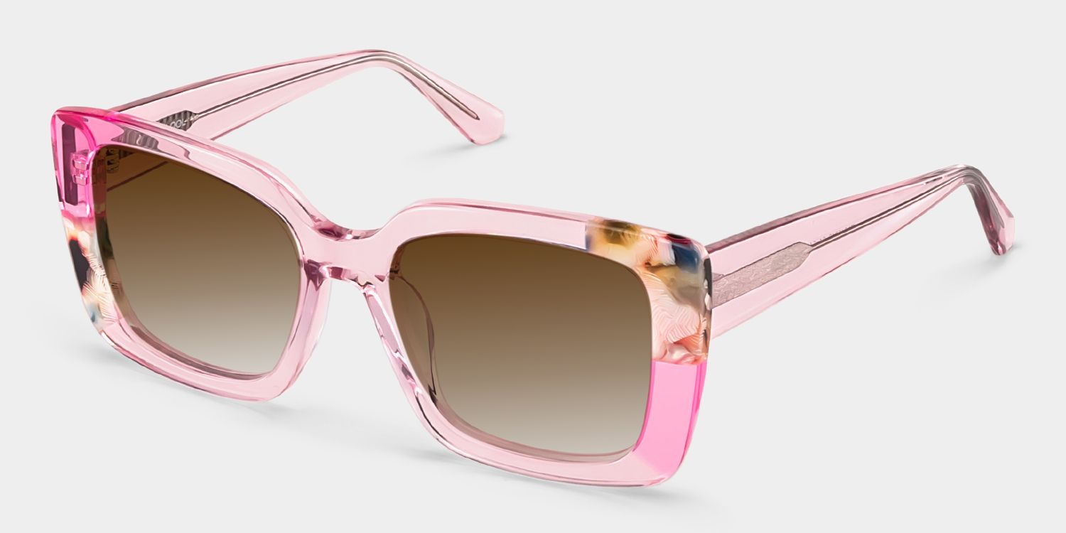 Palma Acetate Pink Frame Sunglasses | ZEELOOL4