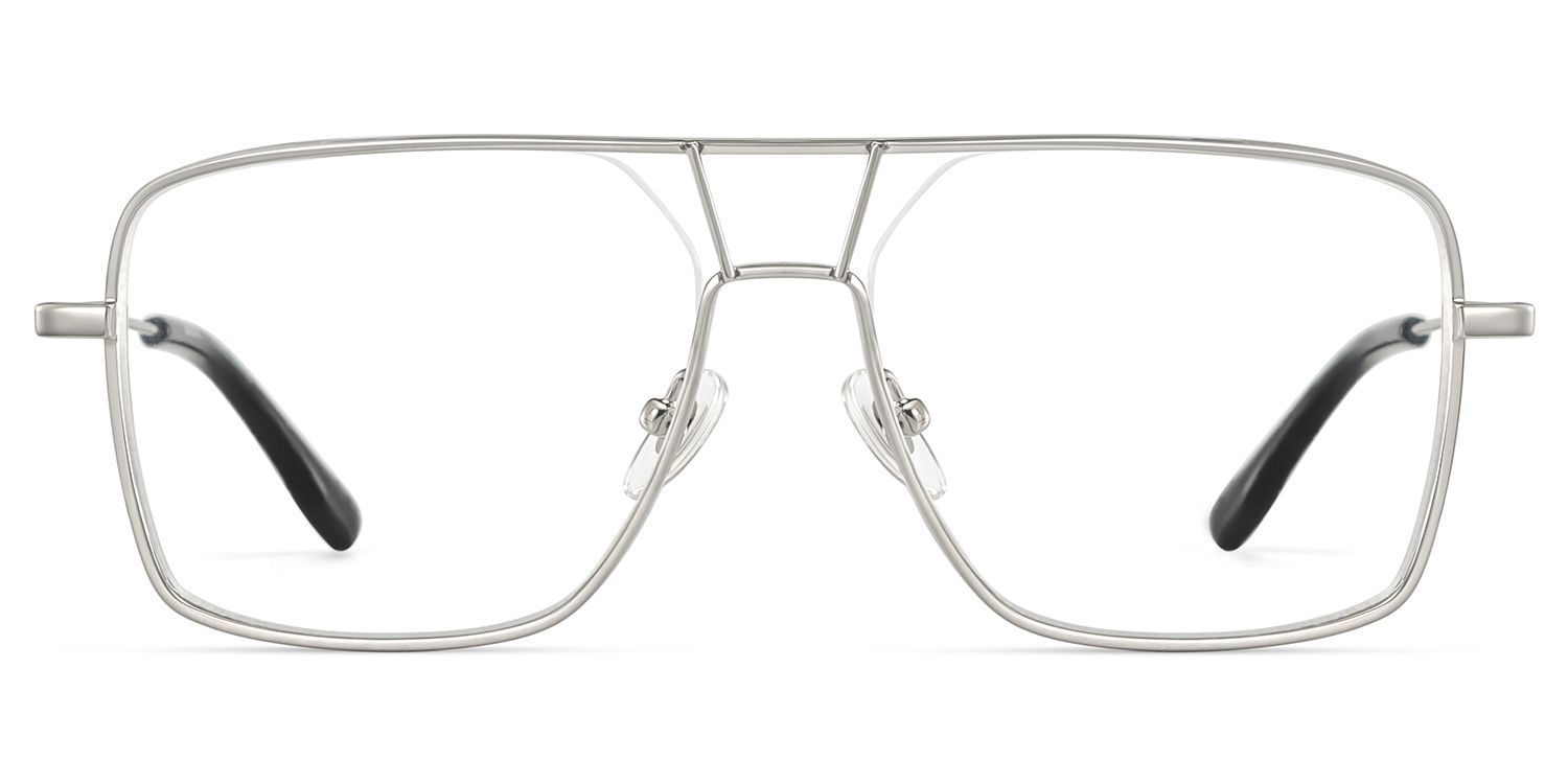 Debbie Silver Metal Frame Aviator Glasses | ZEELOOL x Prabal Gurun