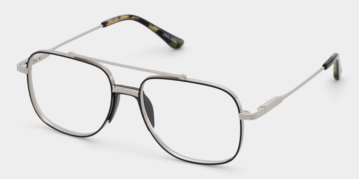 Poppy Black Aviator Eyeglasses | Simple Varsity Look3