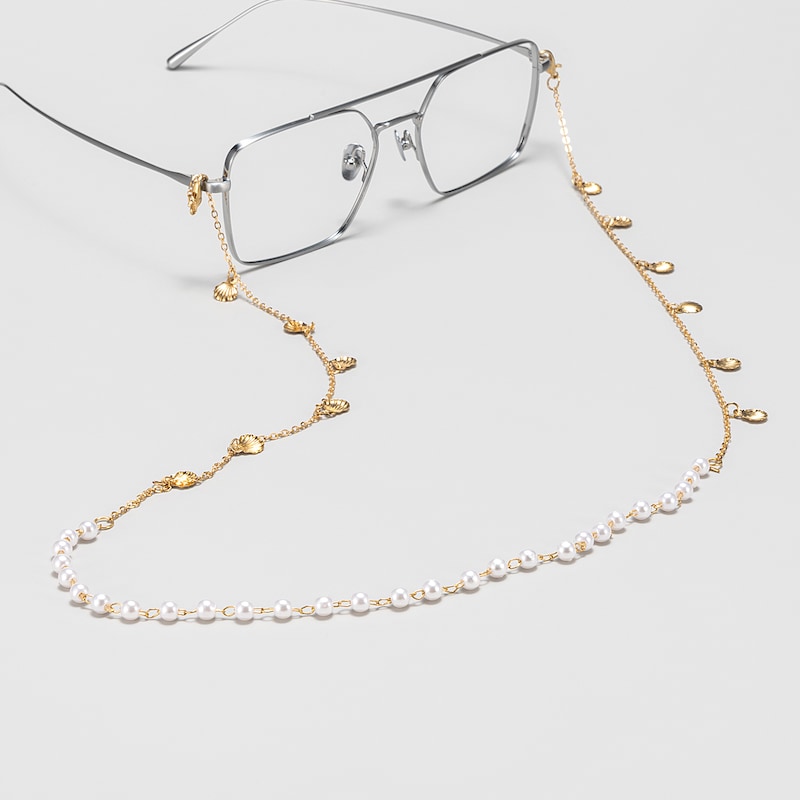 Fashion Pearl Non-slip Metal Chains | Zeelool Glasses0